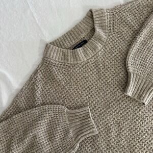 American Eagle Women's Size XS Tan Waffle Knit Medium Weight Tunic Sweater